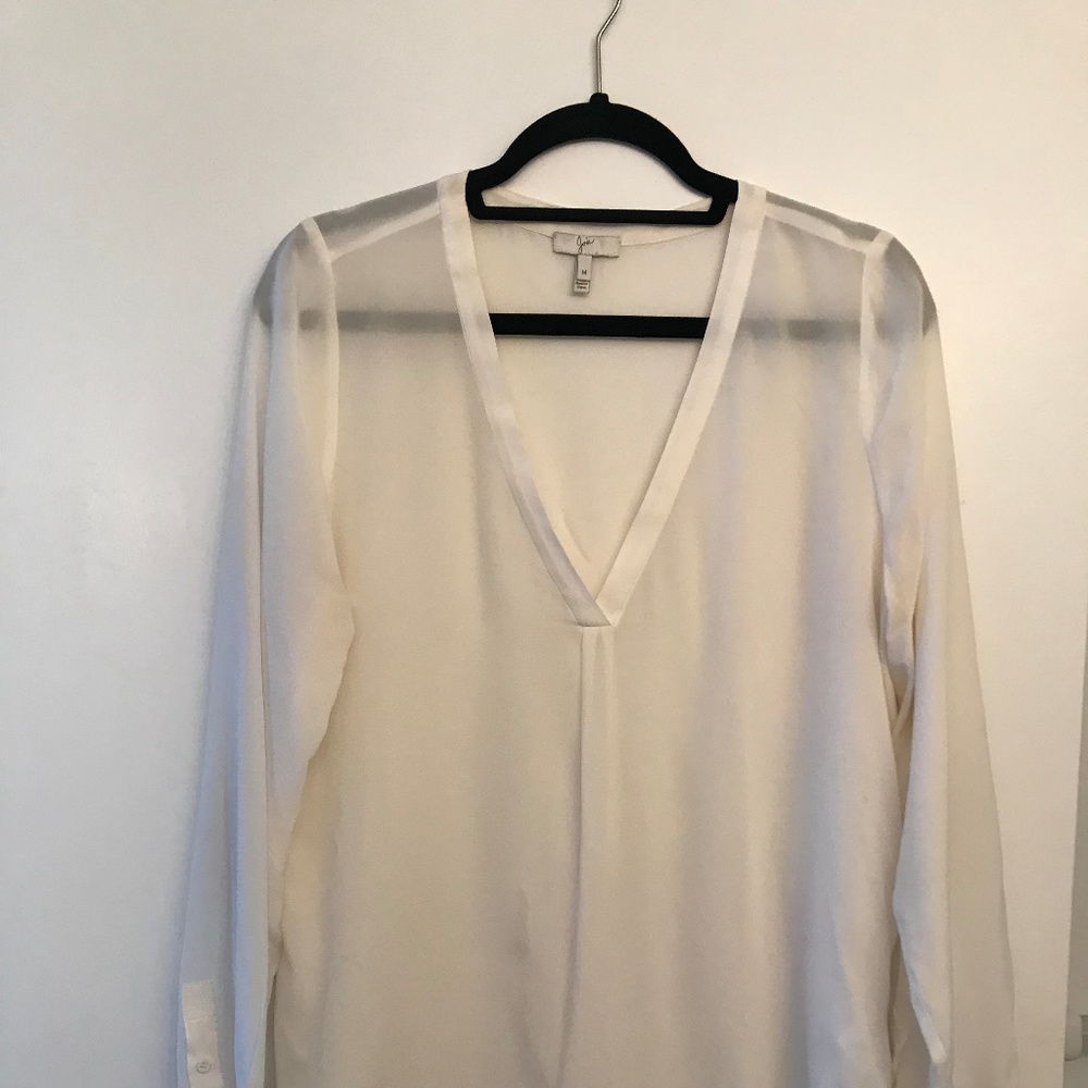 JOIE Silk V-Neck Blouse Size M